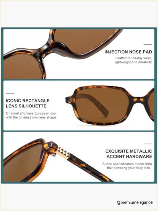 Retro Rectangle Sunglasses for Women Y2K Small Frame UV400 Protection Trendy main image 6